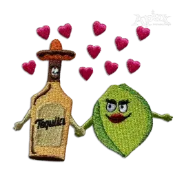Tequila & Lime Together Holding Hands Machine Embroidery Design