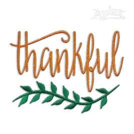 Thankful Thanksging Grateful Machine Embroidery Design