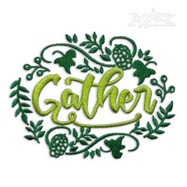 Thanksgiving Gather Machine Embroidery Design