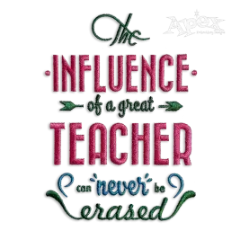 The Influence of Great Teacher Embroidery Design (DST)
