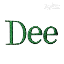 Times Embroidery Font by Apex Designs Letters