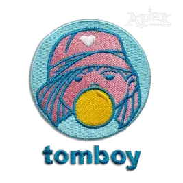 Tomboy Blowing Bubble Gum Machine Embroidery Designs
