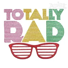 Totally Rad Embroidery Design
