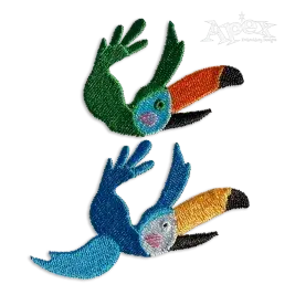 Toucan Flying Bird Machine Embroidery Design - Apex