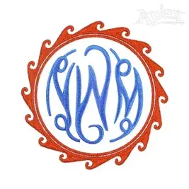 Tribal Hawaii Monogram Embroidery Frame