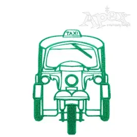 Tuk Tuk Taxi Embroidery Design