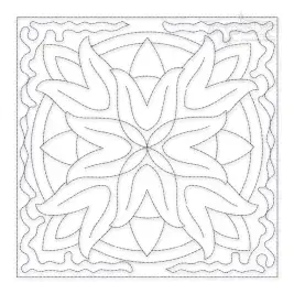 Tulip Flowers Quilt Block Embroidery Design