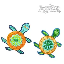 Turtle Cute Embroidery Design