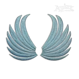 Two Angel Wings Machine Embroidery Design by Apex