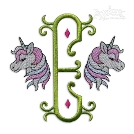 Unicorn Head Machine Embroidery Design by Apex
