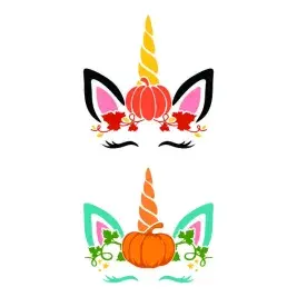 Pumpkin Unicorn SVG Cuttable Design