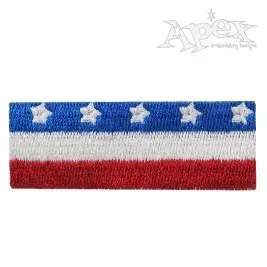 USA Flag Bar Embroidery Design