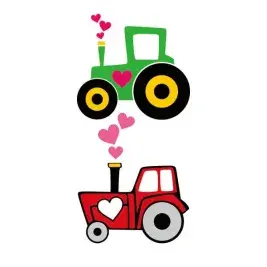 Valentine Tractor SVG Cuttable Design