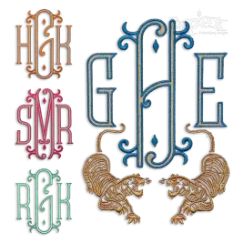 Vienna Machine Monogram Embroidery Font All Applique
