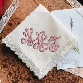 Vinoy Satin Monogram Embroidery Font