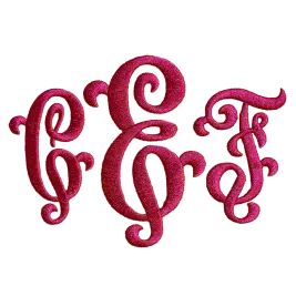 Vinoy Satin Monogram Embroidery Font