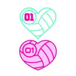 Volleyball Heart SVG Cuttable Design
