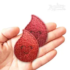 Blood or Water Drop ITH Feltie In the Hoop embroidery Design