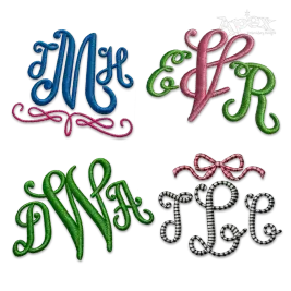Watkins Machine Embroidery Font Letters by Apex All