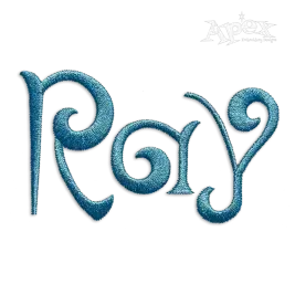 Beach Waves Ocean Curlz Machine Embroidery Font by Apex
