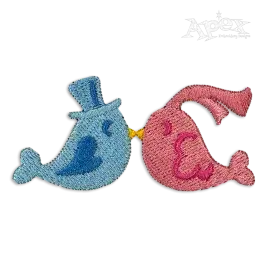 Wedding Love Birds Couple Machine Embroidery Designs | Apex