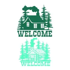 Welcome Log Cabin SVG Cuttable Design