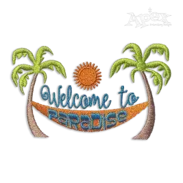 Welcome to Paradise Palm Beach Hammock Embroidery Designs