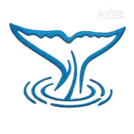 Whale Tail Machine Embroidery Designs by Apex Outline