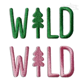 Wild and Free With Tree Outdoor Machine Embroidery Design Digitized