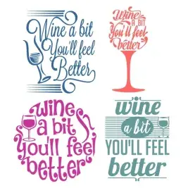 Wine SVG Cuttable Designs