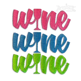 Wine Machine Embroidery Design by Apex