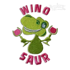 Wino Wine Saur Machine Embroidery Design by Apex
