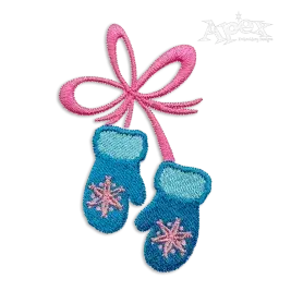 Winter Mitten Gloves Machine Embroidery Design - Apex