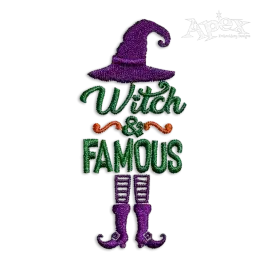 Witch and Famous Halloween Machine Embroidery Design