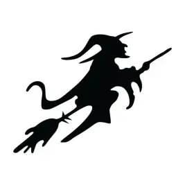 Witch Silhouette Cuttable Design