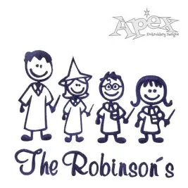 Wizards Stick People Embroidery Designs