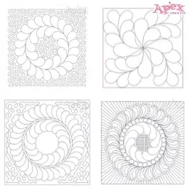 Wreath Quilt Block Embroidery Designs Bundle thumbnail