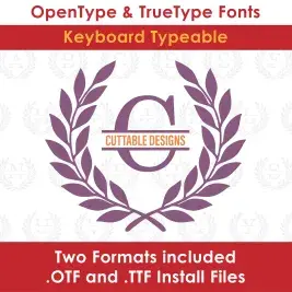 Wreath Split True Type Font