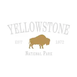 Yellowstone National Park SVG Bison est 1872