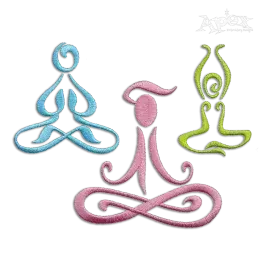 Yoga Gym Workout Pose Machine Embroidery Design Bundle