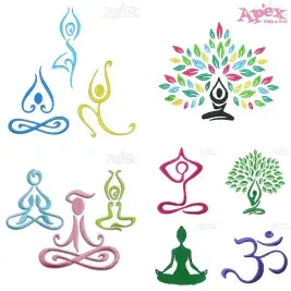 Yoga Embroidery Designs Bundle thumbnail