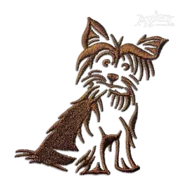 Yorkshire Terrier Yorkie Dog Machine Embroidery Design Digitizing by Apex