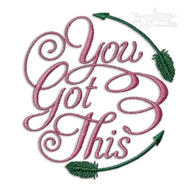 You Got This Arrow Machine Embroidery Design by Apex