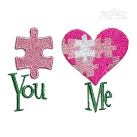 You've Got a Piece of My Heart Puzzle Embroidery Design | Apex