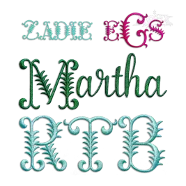 Zadie Machine Embroidery Font by Apex All