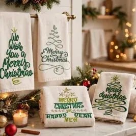 Merry Christmas Tree Word Art Machine Embroidery Designs All