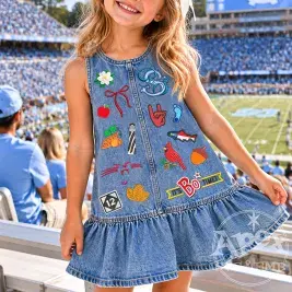 North Carolina Denim State Icons Bundle Machine Embroidery Design