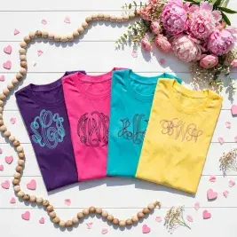 Bean Stitch Embroidery Fonts Bundle Shirts
