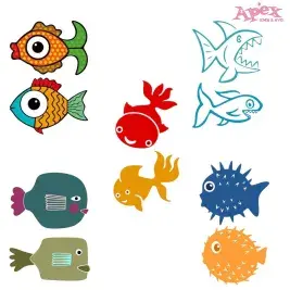 Fish SVG PNG Bundle SVG PNG cut file