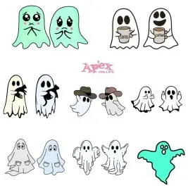 Halloween Ghost SVG PNG Bundle SVG PNG cut file